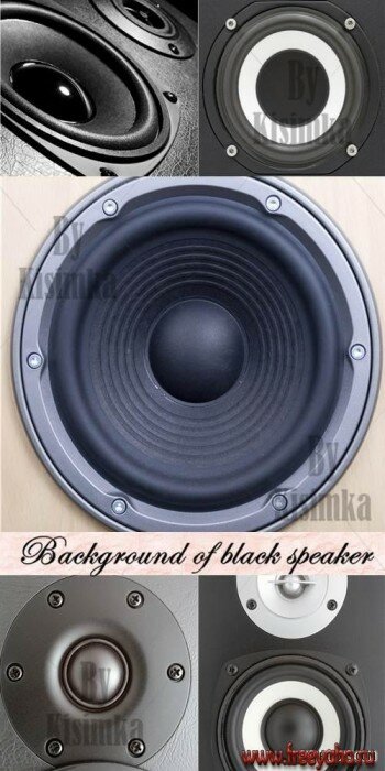    | Round black speaker clipart