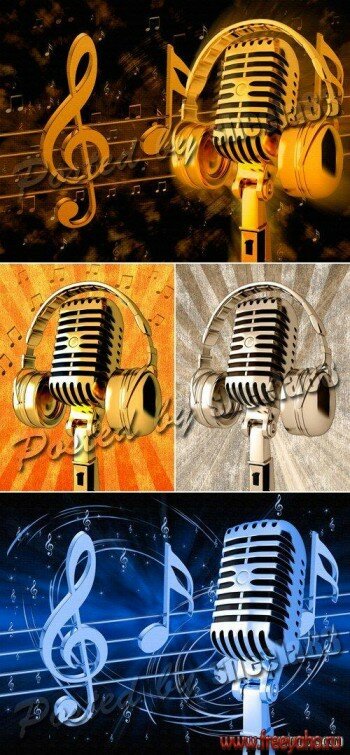      | Retro Microphone Backgrounds