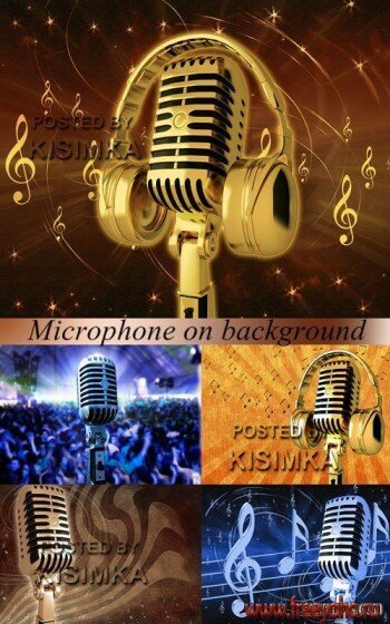    -   | Microphone and music background