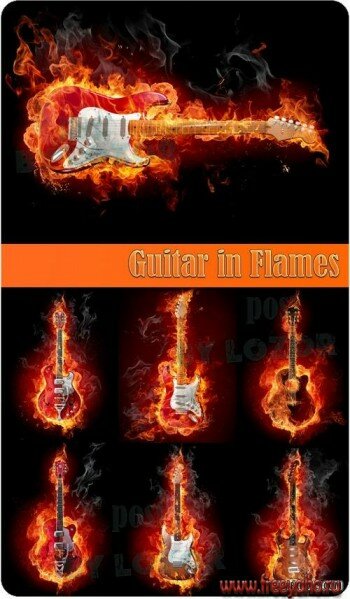     -   | Fire & Guitar clipart