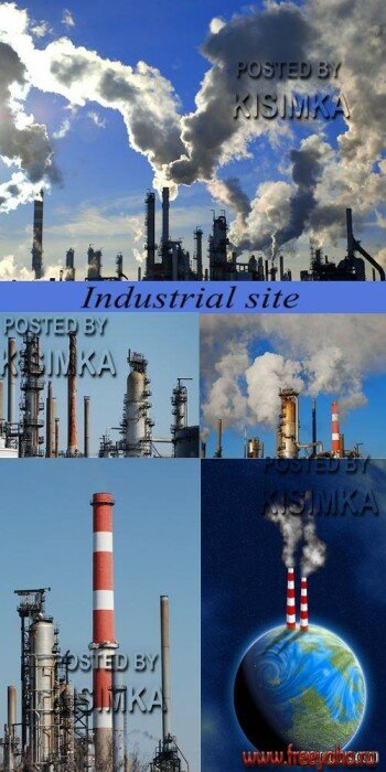 Индустриальный клипарт - трубы заводов и фабрик