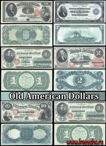 Старые американские доллары - растровые картинки | Old American Dollar photo
