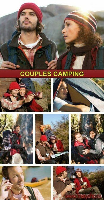      -  | Stock Photo - Couples Camping
