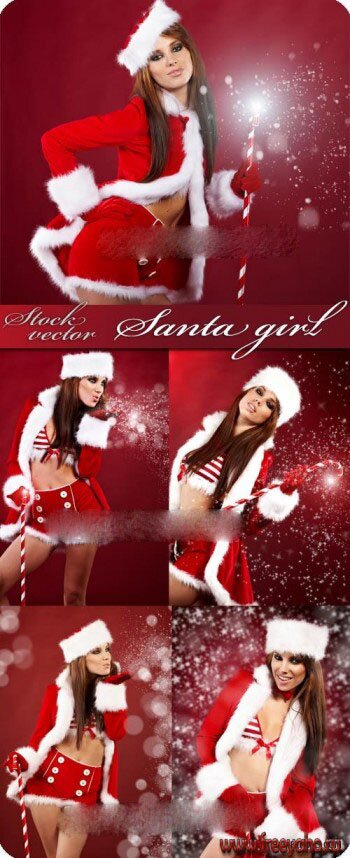     -   | Sexy Santa girl clipart