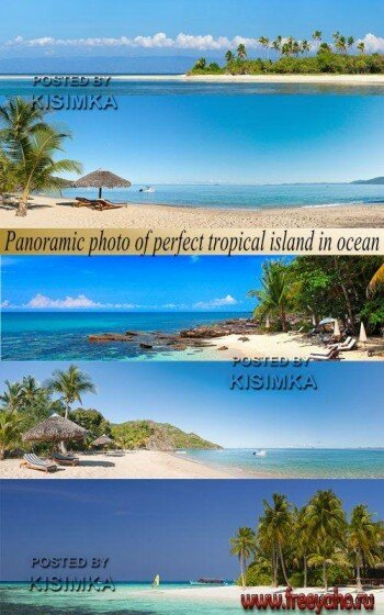     -   l Stock Photo - Panoramic photo of perfect tropical island in ocean