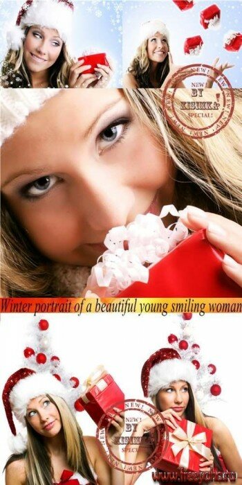     -   | Snow girl & gift box clipart