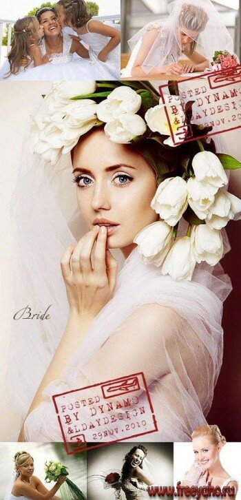 �������� ������� - ��������� ������� | Beautiful bride clipart 2