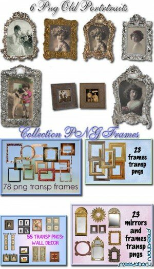 Collection Frames in PNG For Adobe Photoshop