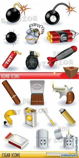       | Explosion & fire vector objects