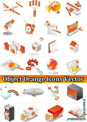      | Vector Orange Icons collection