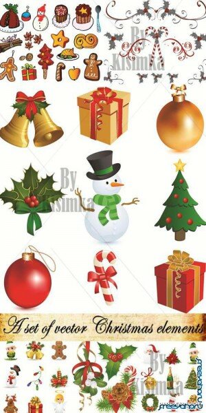      | Christmas vector icons & attributes