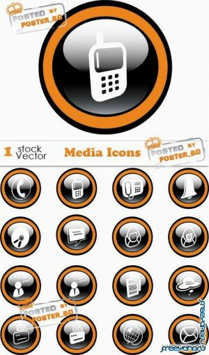  -     | Media Vector Icons