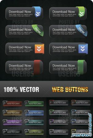     | Web navigation buttons vector