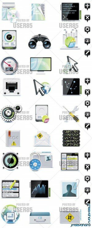      | Server Administration Vector Icons