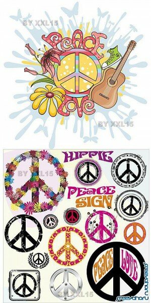   ()   | Peace simbols vector