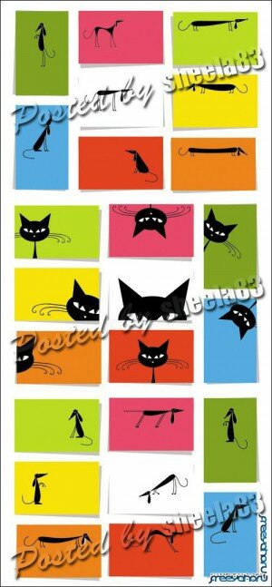     -    | Cat and Dog vector cards