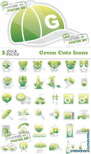    | Green vector icons