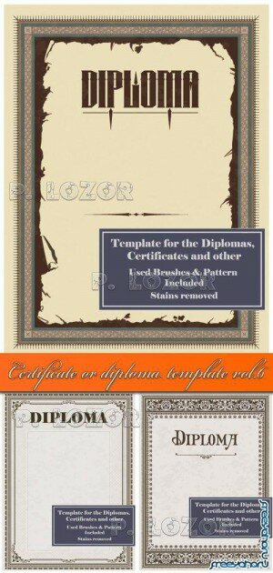 Дипломы и сертификаты - шаблоны в векторе | Diploma and certificate vector
