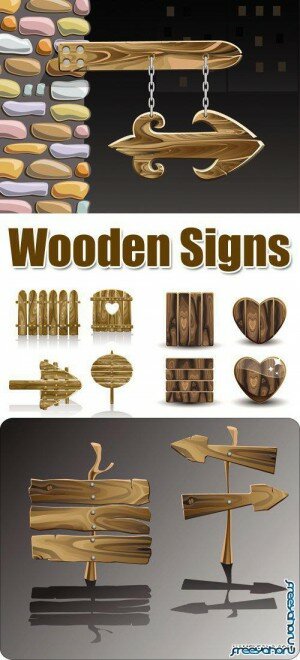        | Vector Wooden Signs