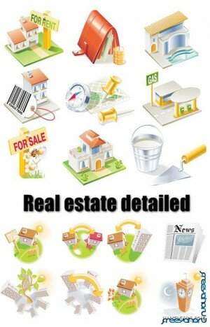    -   | Home & building icons vector