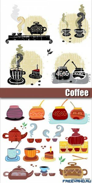    -   | Coffee & tea vector icons