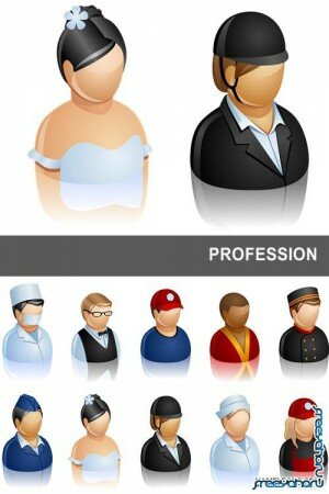     -  | Professions - vector icons