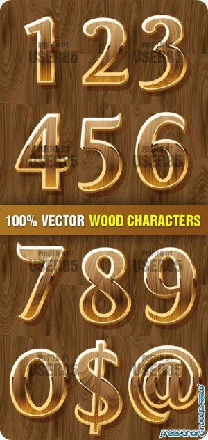     | Stock Vector - Wood Characters