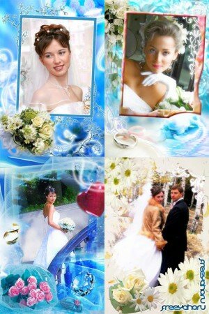 Weddings PSD Frames Cillage For Adobe Photoshop Vol.3