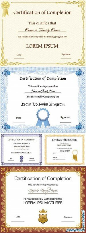       | Certificate & diploma Vector Templates 3