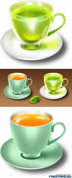    -   | Tea cups vector