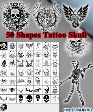 50 shapes Tattoo Skull / 50    