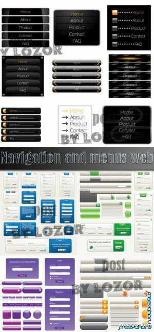         | Navigation menus & buttons for web
