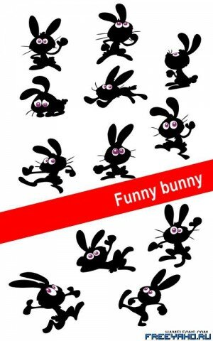    | Funny rabbits vector