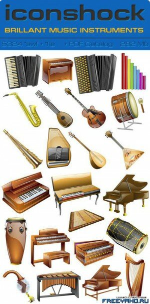        IconShock - Brillant Music Instruments Flash Sources