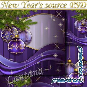 PSD source - Christmas tinsel  2