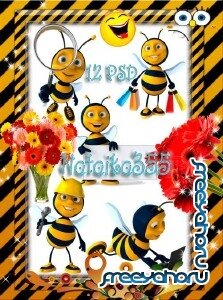 Детский скрап-набор - Золотистая пчела, полосатая трудяга