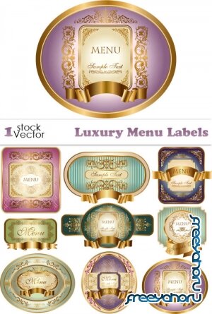 Luxury Menu Labels Vector
