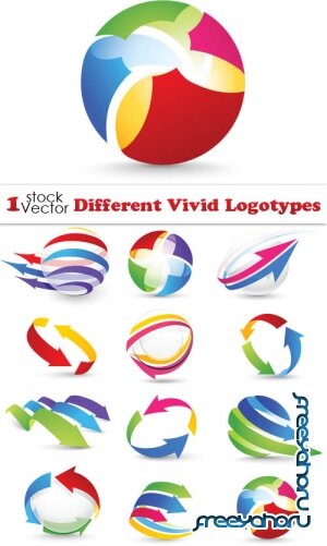 Different Vivid Logotypes Vector