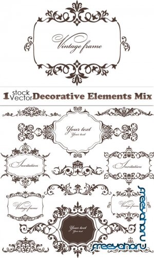 Decorative Elements Mix Vector