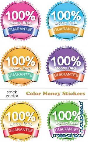 Векторный клипарт - Color Money Stickers