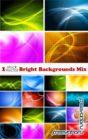 Bright Backgrounds Mix Vector