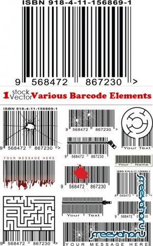 Various Barcode Elements Vector