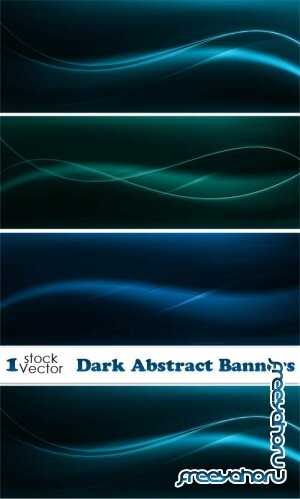 Dark Abstract Banners Vector