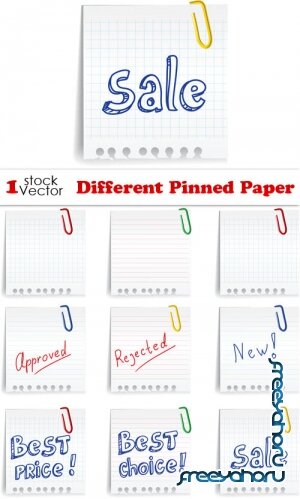 Different Pinned Paper Vector