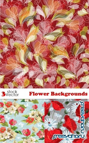 Flower Backgrounds Mix Vector