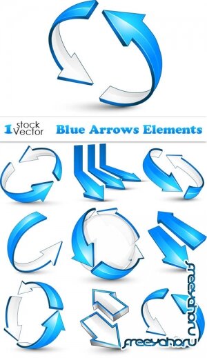 Blue Arrows Elements Vector
