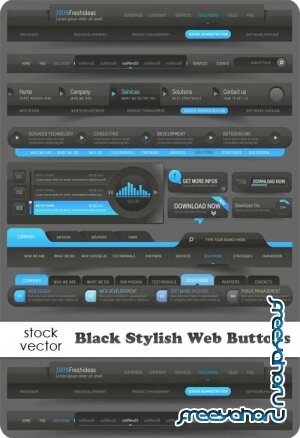   - Black Stylish Web Buttons