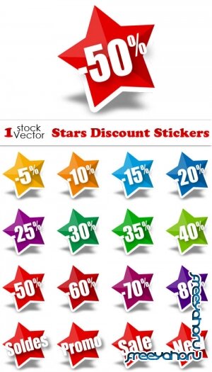 Vectors - Stars Discount Stickers