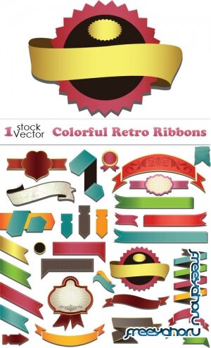 Vectors - Colorful Retro Ribbons