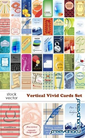   - Vertical Vivid Cards Set